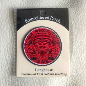 'Longhouse' 2.5" Embroidered Patch Indigenous Design by Jason Peters